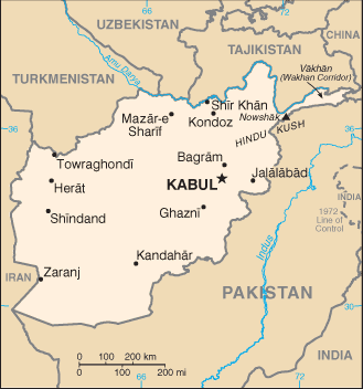 World Map Afghanistan