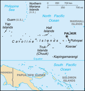 Map of Micronesia, Federated States of