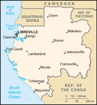 Map of Gabon