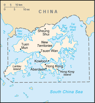 Map of Hong Kong