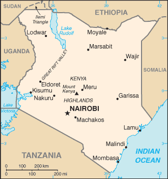 World Map Kenya