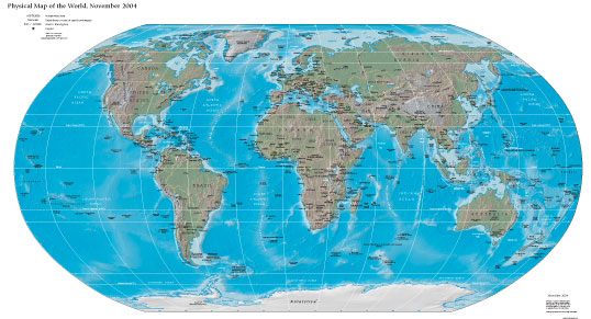 Physical Map of the World