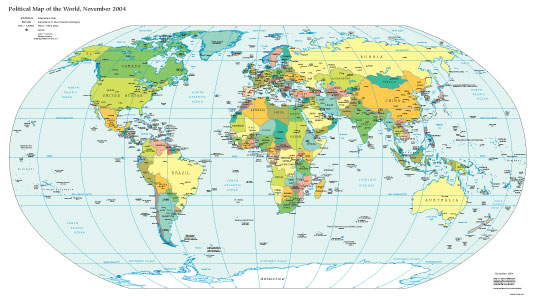 political map of world black and white. Map of the World Political