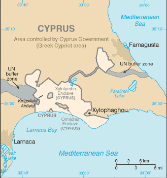 Map of Dhekelia